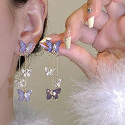 Korean Collection Crystal Butterfly Fairy Earrings