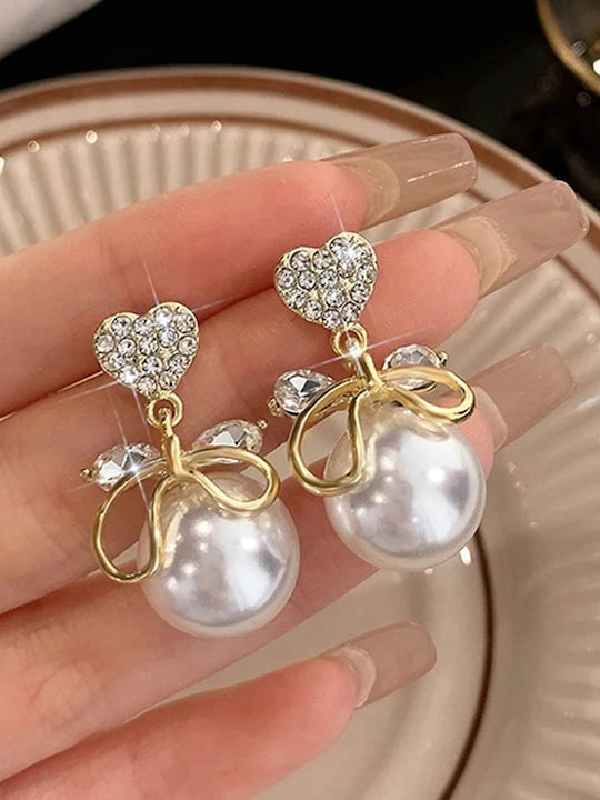 Korean Collection Pearl of My Heart Earrings