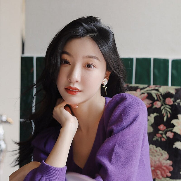Korean Collection Daisy Flower Earrings