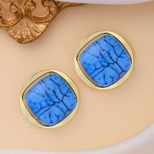 Korean Collection Blue Stone Earrings